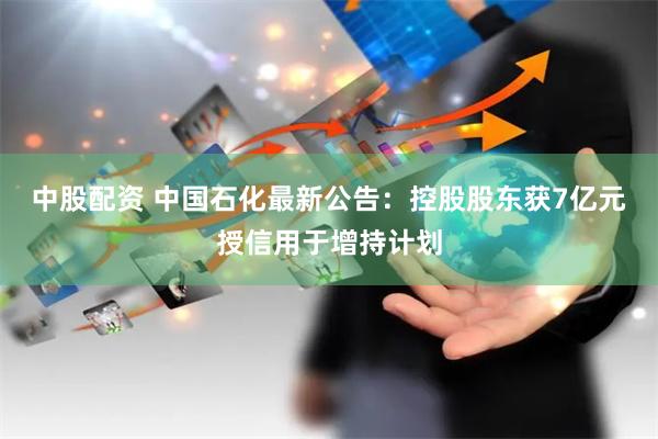 中股配资 中国石化最新公告：控股股东获7亿元授信用于增持计划